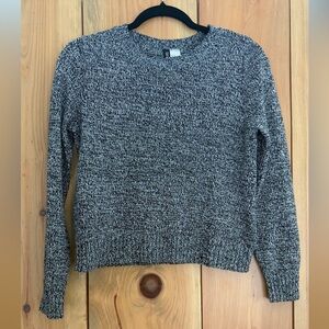 H&M Black and White Crew Neck Sweater